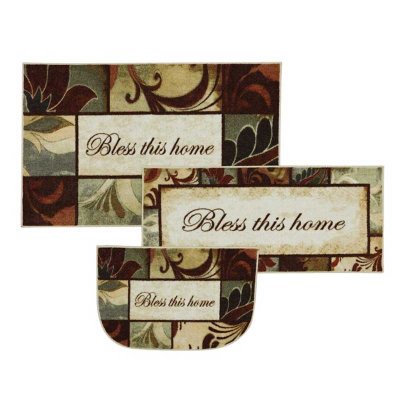 定制印花厨房地毯三件套